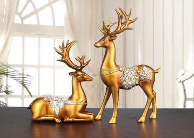 China Christmas Reindeer Resin Arts And Crafts Home / Hotel Decoration Use for sale