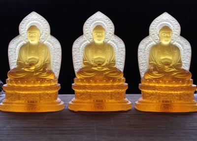 China Precious Colored Glaze Buddha Figure For Altar And Worship Custom Texts Accepted for sale