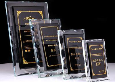 China Durable Crystal Glass Golf Trophies Cup Black Color Matching CE CCC Certificated for sale