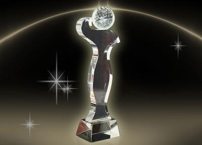 China Gravura de cristal/impressão da cor do copo do troféu do projeto simples na competição do golfe à venda