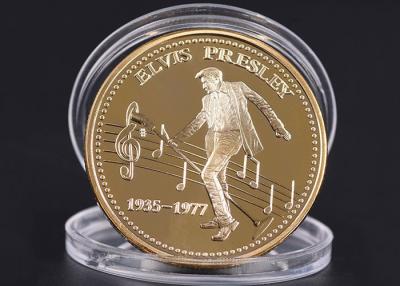 China Berühmtes Stern-Metallkundenspezifische Ereignis-Medaillen Elvis Presleys der Rockmusik-Andenken-Münze zu verkaufen