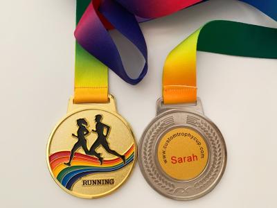 China Marathon Souvenirs Metal 70mm Custom Sports Medals for sale