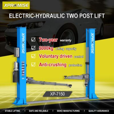 China Garage Lifting Equipment Hydraulic Two Post Car Lift Ce Approved Safe Electronic Automatic Control for sale