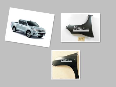 China Japanese Toyota Hilux Revo Pickup Body Parts Balck Grey Car Fender Lamp Hole for sale