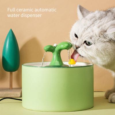 China Smart Electric Ceramic Automatic Cat Feeder For Pet Drinking for sale