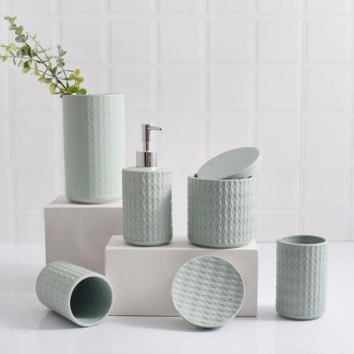 China Commercial Sustainable Ceramic Bathroom Set Luxury For Bathroom Accessories for sale