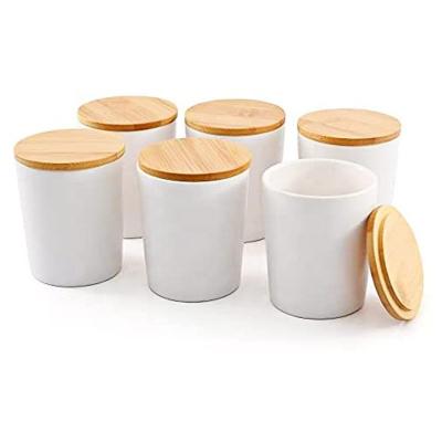 China Luxury Ceramic Pottery Candle Vessels Empty Engraved Eco Friendly for sale