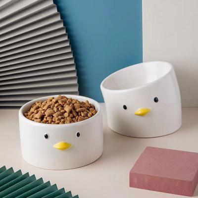 China Forma de cerámica personalizada del pollo del cuenco del animal doméstico para el OEM de Cat Dog Food Water en venta