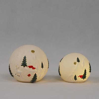 China DIY Decorating Ceramic Anniversary Gift , Christmas Ball Ornaments For Home Hotel Party for sale