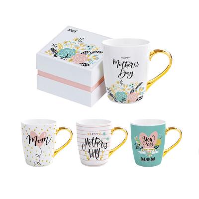 China Customized Printing Ceramic Color Mugs Creative Fresh Decal Style for sale
