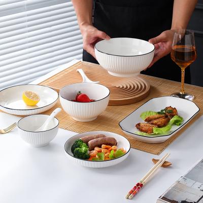 China Cena del sistema elegante del vajilla, sistema de cerámica del servicio de mesa de 12 pedazos en venta