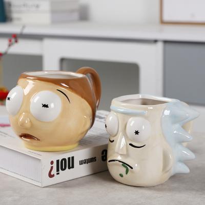 China Cartoon Anime Coffee Mug 3D Ceramic Mug Home Office Kettle Convenient Gift à venda