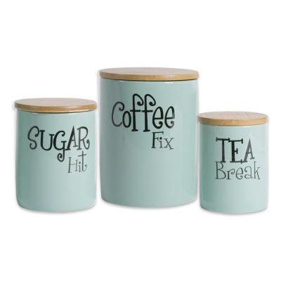 China Tea Ceramic Tableware Set Canister Ceramic Candle Jar Durable zu verkaufen