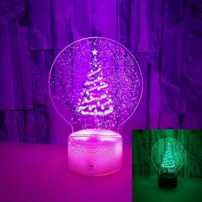 China Character custom Street dance 3D night lights Colorful touch charging LED visual lights small table lamp for sale