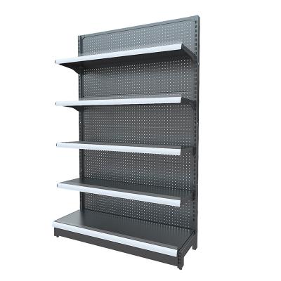 China 2mm 2100MM Industrial Storage Shelves Metal Grocery Store Display Rack 150KG for sale