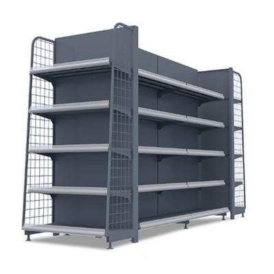 China 400kg 90CM Supermarket Shelf Rack Heavy Duty Steel Storage Shelves OEM for sale