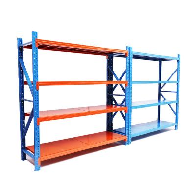 China Q235 Steel 2 Layer Warehouse Shelf Rack 2000MM Heavy Duty Industrial Warehouse Shelving for sale