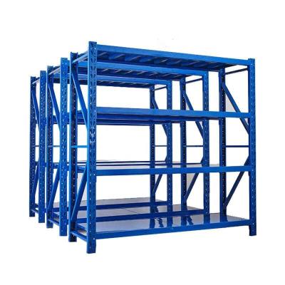 China 600KG 0.5M Warehouse Shelf Rack 5 Tier Boltless Shelving Unit With Steel Plate Blue for sale
