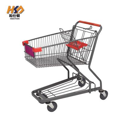 China 65l 930mm Modern Shopping Trolley Cart On Wheels Store Equipment for sale