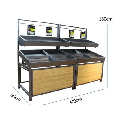 China 2400 X 800mm Vegetable Fruit Display Rack For Shop Store Equipment for sale