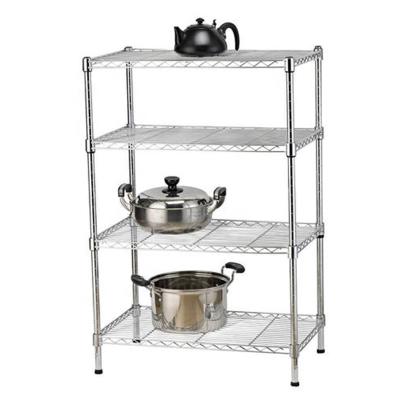 China Modern 6 Tiers Steel Wire Shelving Chrome Metal For Office for sale