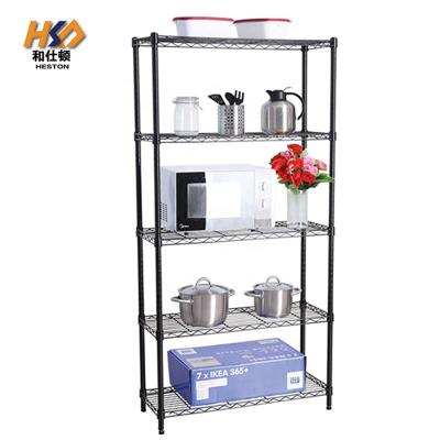 China 50kgs 1500mm 500MM 4 Tier Chrome Heavy Duty Metal Wire Shelving Unitfor Kitchen for sale