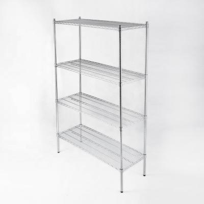China 1800mm 4 Layers Storage Wire Shelves 500kg Chrome 18 X 36 Metal Shelving Iso9001 for sale