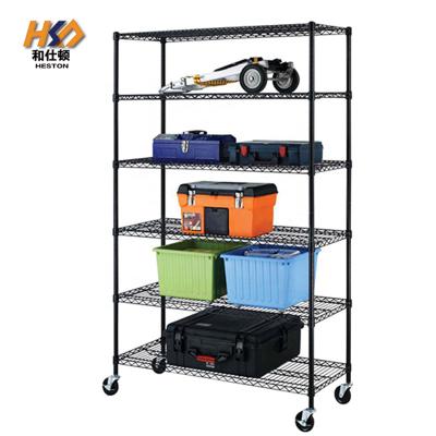 China 500kgs 1600MM Adjustable Storage Wire Shelves Chrome Coating 12 Inch Deep Wire Shelving for sale