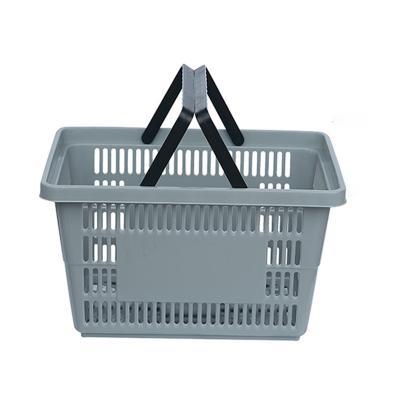 China Two Hand Portable Plastic Shopping Basket 35 Litre Multifunction for sale