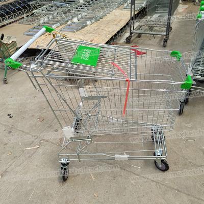 China 210L Adjustable Rolling Shopping Trolley Cart Big Size For Groceries for sale