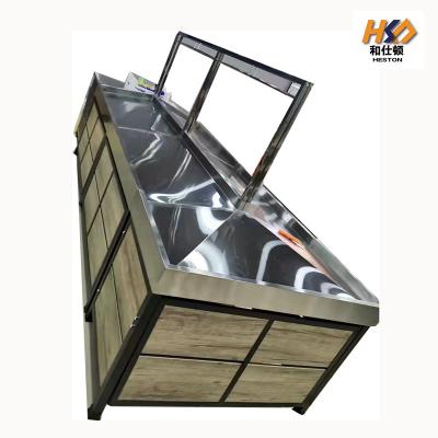 China 120CM 160CM  Fruits And Vegetables Display Racks Stainless Steel for sale