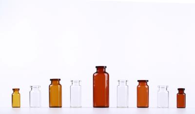 China Sealed Clear Glass Vials With Rubber Stopper , Pharma Glass Bottles for sale