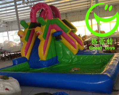 China 2016 Hot sell Inflatable bouncy castle with water slide with 24months warranty from GREAT TOYS for sale