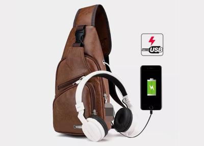 Китай Кожа PU сумки плечевого ремня посыльного USB поручая многоразовая продается