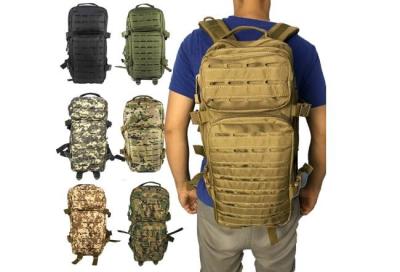 China Outdoor Antiwear Molle Hiking Backpack , Polyester Military Camping Backpack for sale