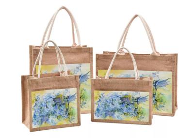 China Juta Tote Reusable Gift Bags Foldable da praia impermeável para mulheres à venda