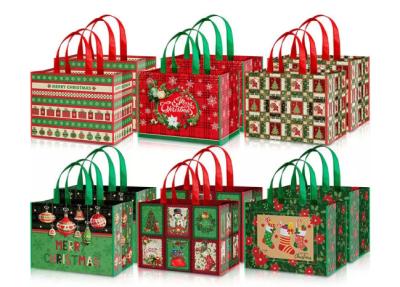 China Non Woven Shopping Reusable Gift Bags Christmas Non Toxic With Handles for sale