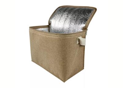 China Thickened Antiwear Cooler Basket Jute , Multifunctional Jute Cooler Bag for sale