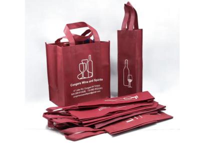 China Custom Promotion Gift Bag , Reusable Non Woven Wine Bags 6 Bottle Tote en venta