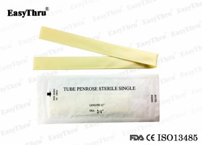 China Tubos de látex de Penrose amarillo y liso, tubo de drenaje quirúrgico de Penrose en venta