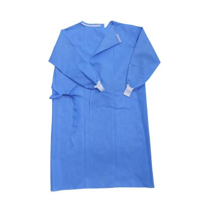 China Waterproof Surgical Blue Isolation Gown , SMS PP PE Disposable Hazmat Suit for sale