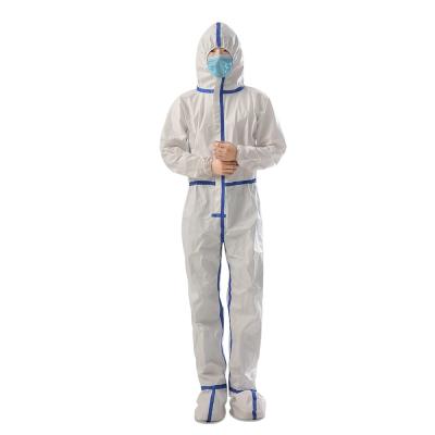 China Hospital ICU Protective Isolation Gown Suit Nontoxic White Disposable for sale