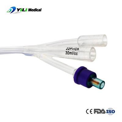 China Transparent Silicone Foley Catheter Harmless With 5-30ml Balloon for sale