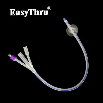 China Medical 3 Way Silicone Foley Catheter Ultra Soft Transparent Color for sale