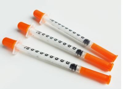 China Practical Diabetic Disposable Injection Syringe 0.3ml 0.5ml 1ml Plastic Material for sale