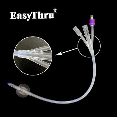 China 400mm Length Silicone Foley Catheter For Urine Drainage With Tiemann Open Round Tip 2 Way 3 Way Uretheral for sale
