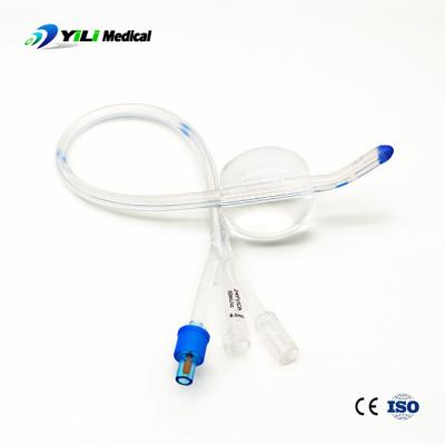 China 3 Way Standard Silicone Foley Catheter Sterile Urinary Catheter Elbow 15-30ml Balloon for sale
