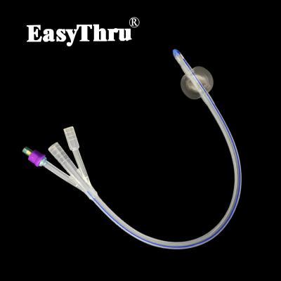 China Sterile Silicone Foley Catheter Transparent 40cm Length Western Union Payment for sale