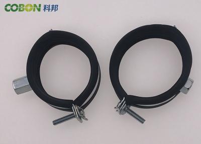 China Professional Galvanized Round  Pipe Clamp Brackets Rubber Pipe Clips for sale
