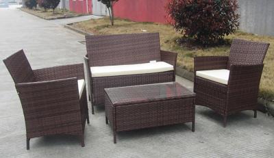 China Commercial Discount Rattan Furniture Set , 4PCS KD Rattan Garden Sofa Sets for sale